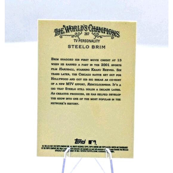 2021 Topps Chrome Allen And Ginter Stello Brim #267 - Picture 5 of 5